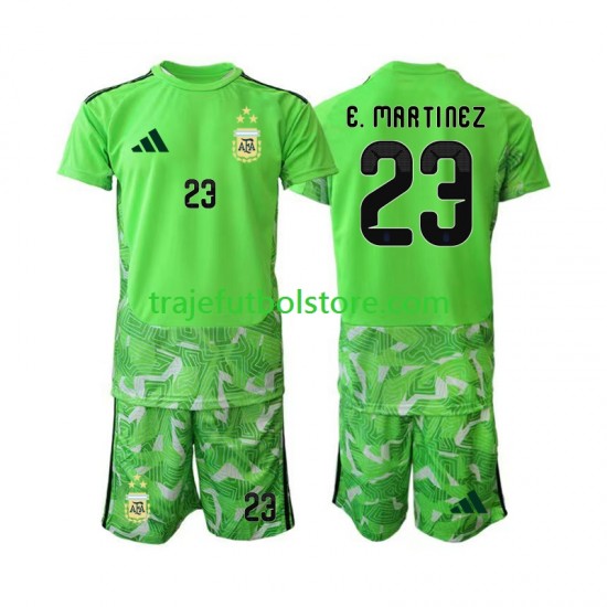 Camiseta 3ª Argentina Emiliano Martinez 23 Portero Niño Copa Mundial 2026 Manga Corta