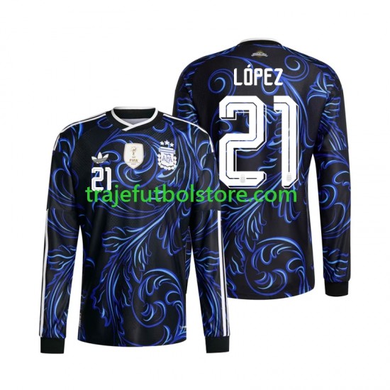 Camiseta 2ª Argentina Jose Manuel Lopez 21 Hombre Copa Mundial 2026 ML
