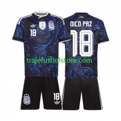 Camiseta 2ª Argentina Nico Paz 18 Niño Copa Mundial 2026 Manga Corta Camiseta 2ª Argentina Nico Paz 18 Niño Copa Mundial 2026 Manga Corta