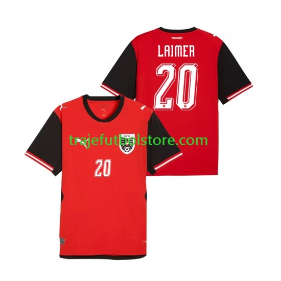 Camiseta 1ª Austria Konrad Laimer 20 Hombre Copa Mundial 2026 Manga Corta