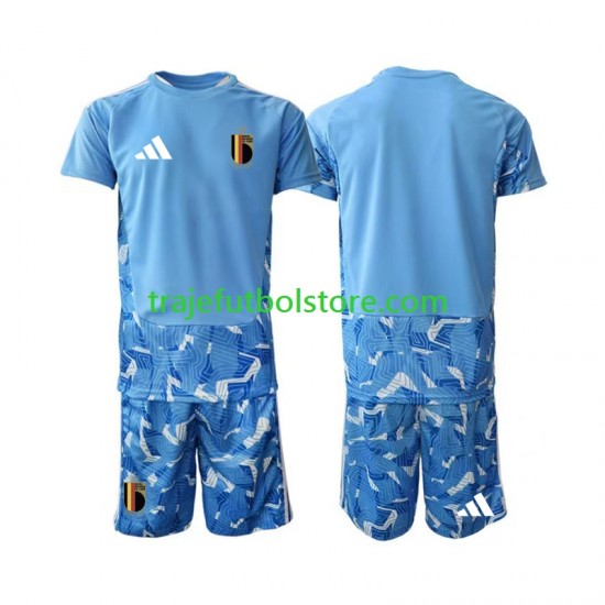 Camiseta 1ª Bélgica Portero Niño Copa Mundial 2026 Manga Corta