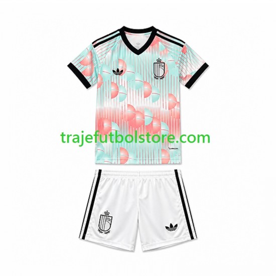 Camiseta 2ª Bélgica Niño Copa Mundial 2026 Manga Corta