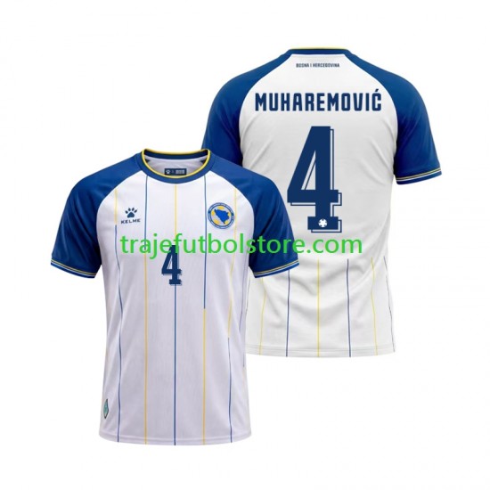 Camiseta 2ª Bosnia y Herzegovina Tarik Muharemovic 4 Hombre Copa Mundial 2026 Manga Corta
