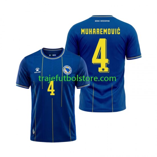 Camiseta 1ª Bosnia y Herzegovina Tarik Muharemovic 4 Hombre Copa Mundial 2026 Manga Corta