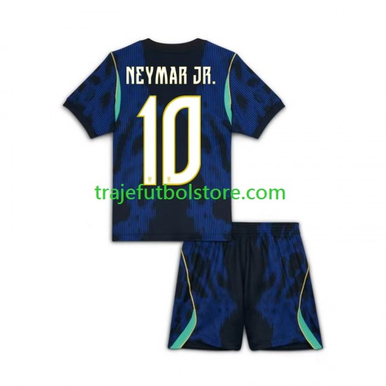 Camiseta 2ª Brasil Neymar JR 10 Niño Copa Mundial 2026 Manga Corta