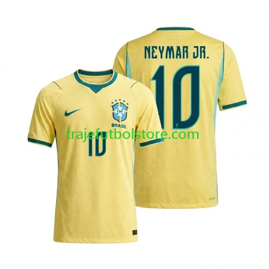 Camiseta 1ª Brasil Neymar JR 10 Hombre Copa Mundial 2026 Manga Corta