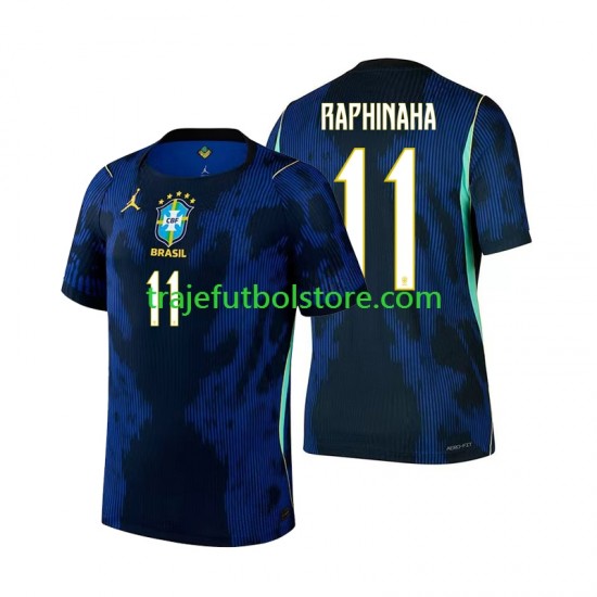 Camiseta 2ª Brasil Raphinha 11 Hombre Copa Mundial 2026 Manga Corta