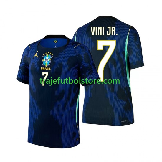 Camiseta 2ª Brasil Vinicius Junior 7 Hombre Copa Mundial 2026 Manga Corta