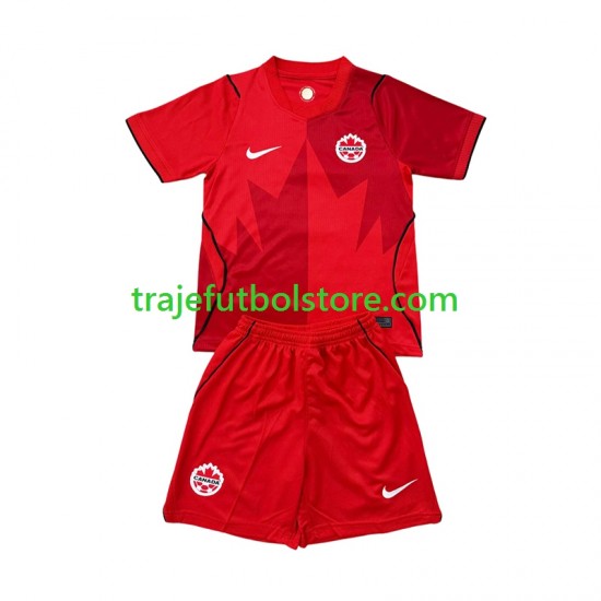 Camiseta 1ª Canadá Niño Copa Mundial 2026 Manga Corta