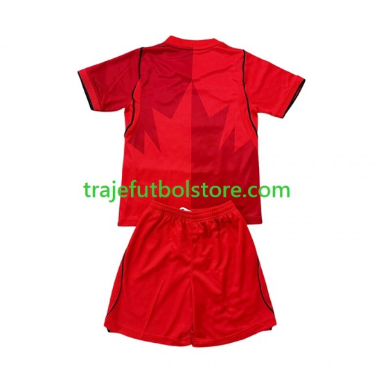 Camiseta 1ª Canadá Niño Copa Mundial 2026 Manga Corta