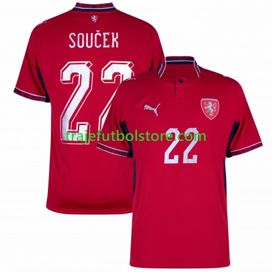 Camiseta 1ª República Checa Soucek 22 Hombre Copa Mundial 2026 Manga Corta