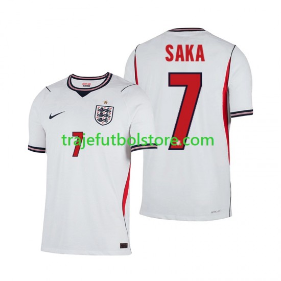 Camiseta 1ª Inglaterra Bukayo Saka 7 Hombre Copa Mundial 2026 Manga Corta