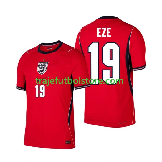Camiseta 2ª Inglaterra Eberechi Eze 19 Hombre Copa Mundial 2026 Manga Corta