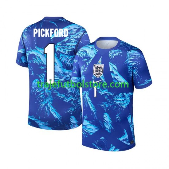 Camiseta 3ª Inglaterra Jordan Pickford 1 Portero Hombre Copa Mundial 2026 Manga Corta