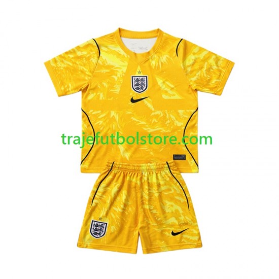Camiseta 4ª Inglaterra Portero Niño Copa Mundial 2026 Manga Corta