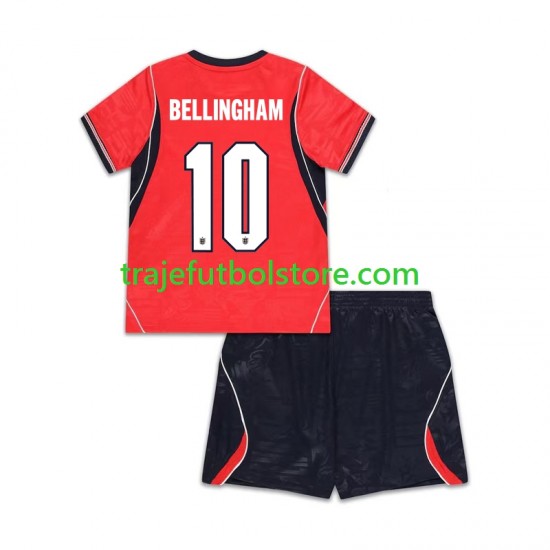 Camiseta 2ª Inglaterra Jude Bellingham 10 Niño Copa Mundial 2026 Manga Corta