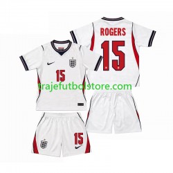 Camiseta 1ª Inglaterra Morgan Rogers 15 Niño Copa Mundial 2026 Manga Corta Camiseta 1ª Inglaterra Morgan Rogers 15 Niño Copa Mundial 2026 Manga Corta