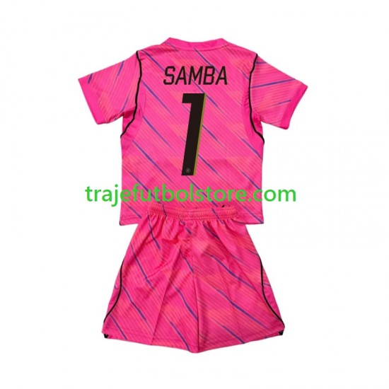 Camiseta 2ª Francia Brice Samba 1 Portero Niño Copa Mundial 2026 Manga Corta