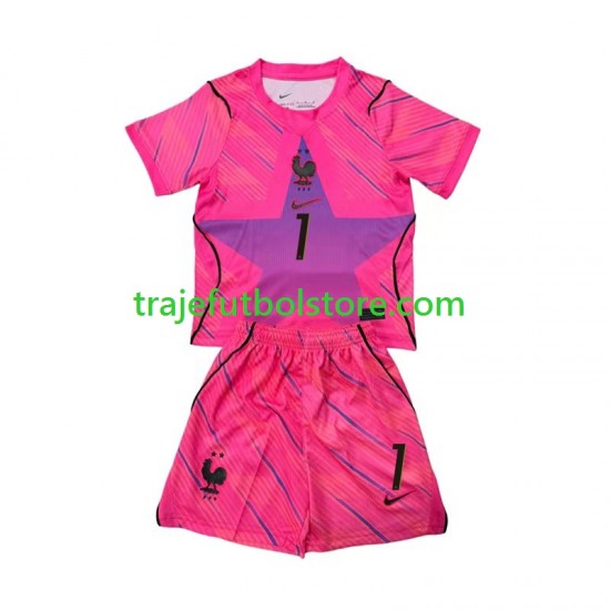 Camiseta 2ª Francia Brice Samba 1 Portero Niño Copa Mundial 2026 Manga Corta