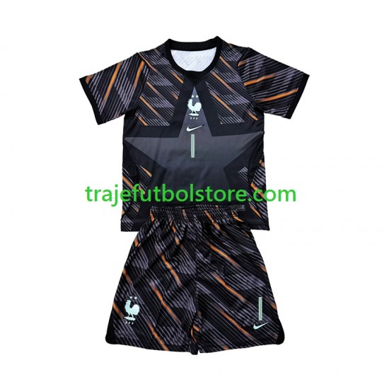 Camiseta 1ª Francia Brice Samba 1 Portero Niño Copa Mundial 2026 Manga Corta