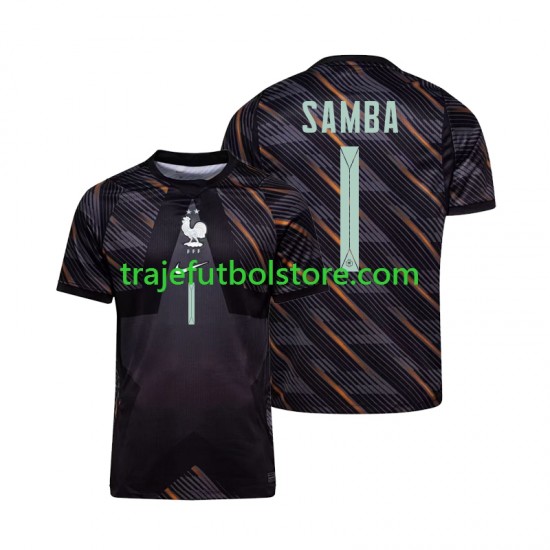 Camiseta 1ª Francia Brice Samba 1 Portero Hombre Copa Mundial 2026 Manga Corta