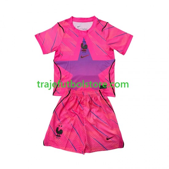 Camiseta 2ª Francia Portero Niño Copa Mundial 2026 Manga Corta