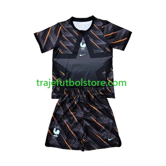 Camiseta 1ª Francia Portero Niño Copa Mundial 2026 Manga Corta