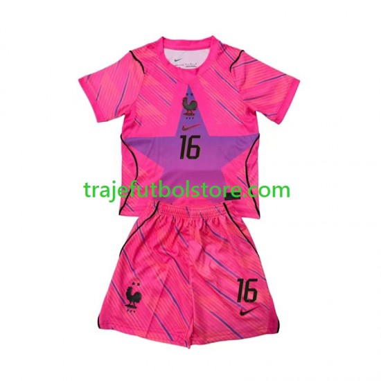 Camiseta 2ª Francia Mike Maignan 16 Portero Niño Copa Mundial 2026 Manga Corta