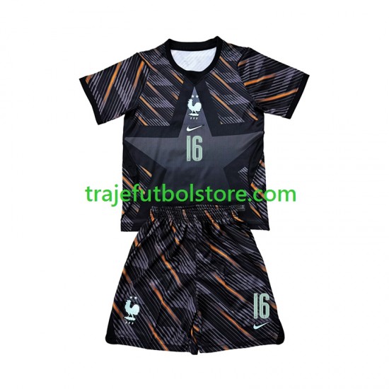 Camiseta 1ª Francia Mike Maignan 16 Portero Niño Copa Mundial 2026 Manga Corta