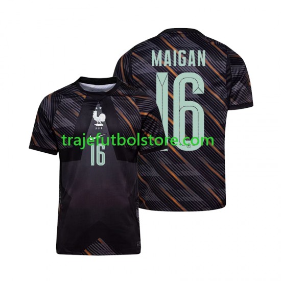 Camiseta 1ª Francia Mike Maignan 16 Portero Hombre Copa Mundial 2026 Manga Corta