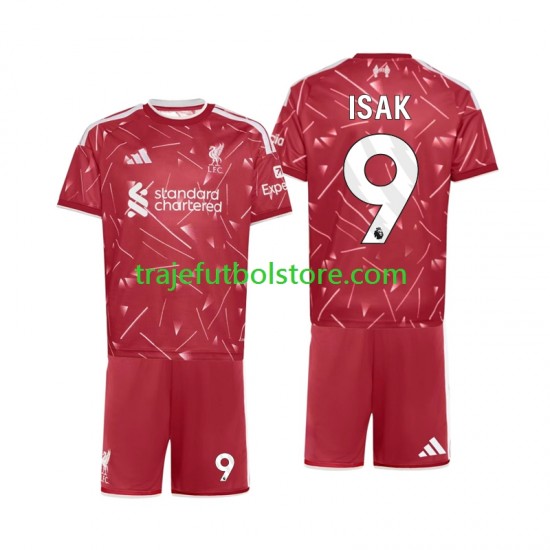 Camiseta 1ª Liverpool Alexander Isak 9 Niño 2026-2027 Manga Corta