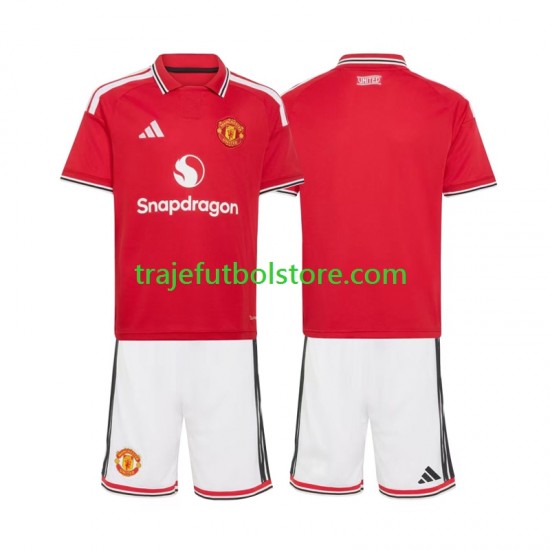 Camiseta 1ª Manchester United Niño 2026-2027 Manga Corta