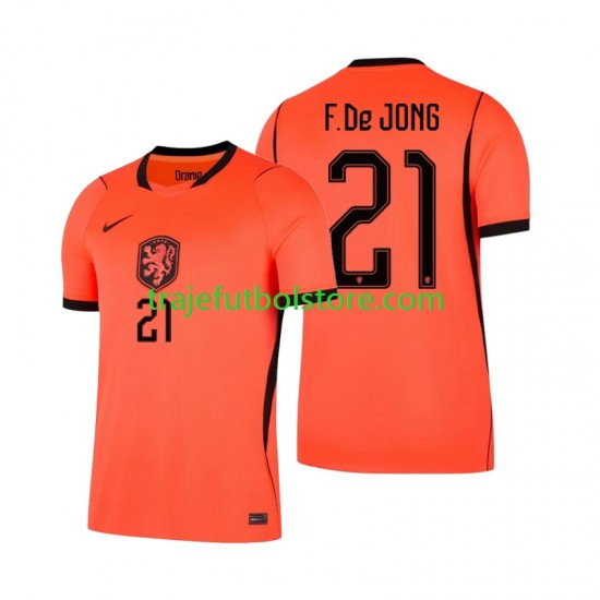 Camiseta 1ª Países Bajos Frenkie de Jong 21 Hombre Copa Mundial 2026 Manga Corta