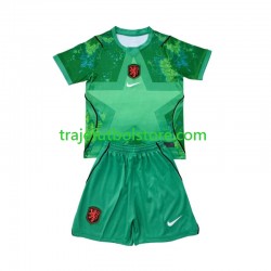 Camiseta 3ª Países Bajos Portero Niño Copa Mundial 2026 Manga Corta