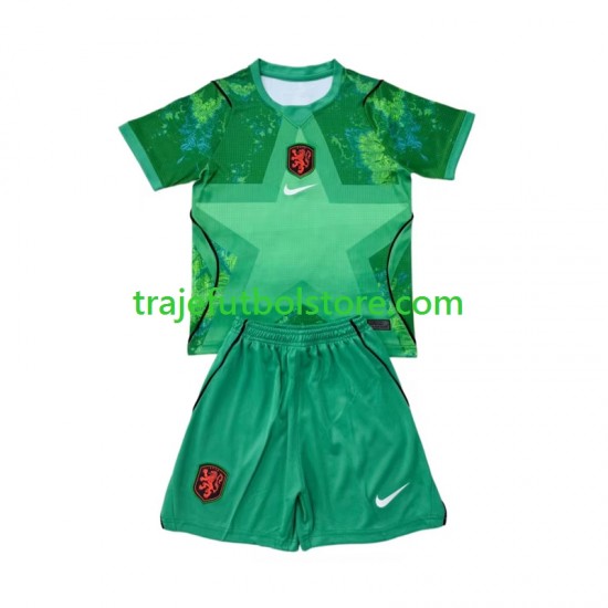 Camiseta 3ª Países Bajos Portero Niño Copa Mundial 2026 Manga Corta