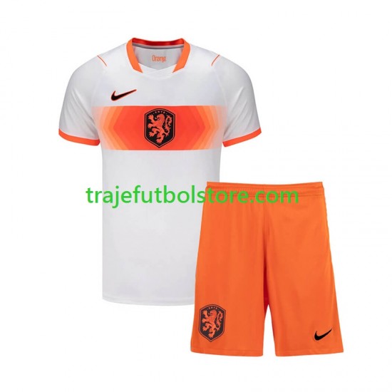 Camiseta 2ª Países Bajos Niño Copa Mundial 2026 Manga Corta