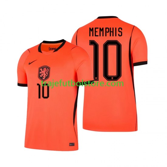 Camiseta 1ª Países Bajos Memphis Depay 10 Hombre Copa Mundial 2026 Manga Corta