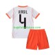 Camiseta 2ª Países Bajos Virgil van Dijk 4 Niño Copa Mundial 2026 Manga Corta