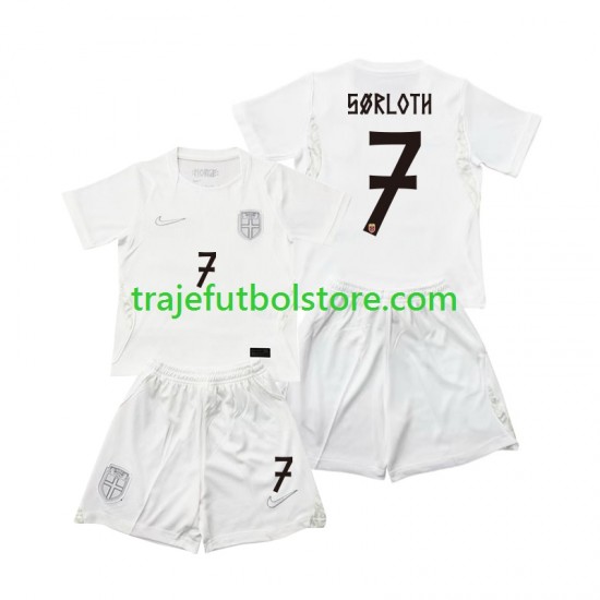 Camiseta 3ª Noruega Alexander Sorloth 7 Niño Copa Mundial 2026 Manga Corta