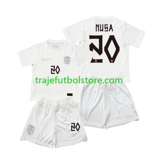 Camiseta 3ª Noruega Antonio NUSA 20 Niño Copa Mundial 2026 Manga Corta