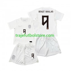 Camiseta 3ª Noruega Braut Haaland 9 Niño Copa Mundial 2026 Manga Corta