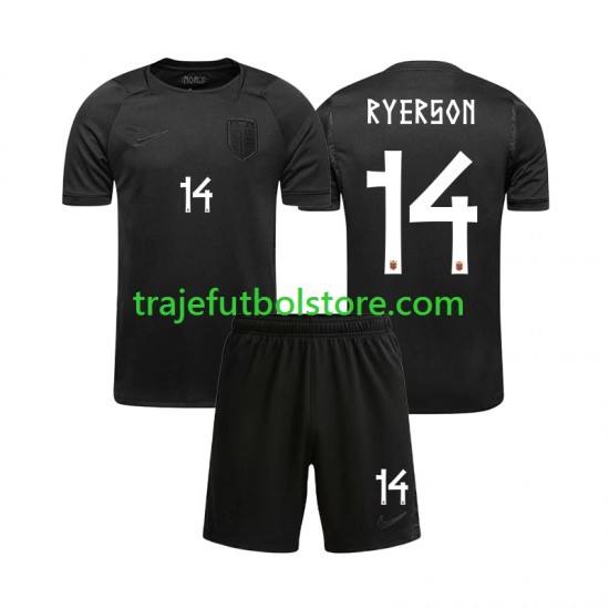 Camiseta 2ª Noruega Julian Ryerson 14 Niño Copa Mundial 2026 Manga Corta