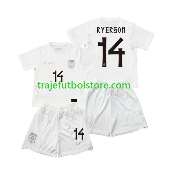 Camiseta 3ª Noruega Julian Ryerson 14 Niño Copa Mundial 2026 Manga Corta