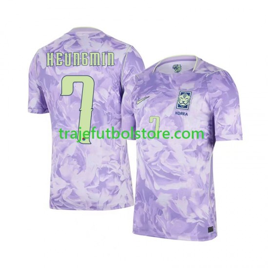 Camiseta 2ª Corea Del Sur Son Heung-min 7 Hombre Copa Mundial 2026 Manga Corta