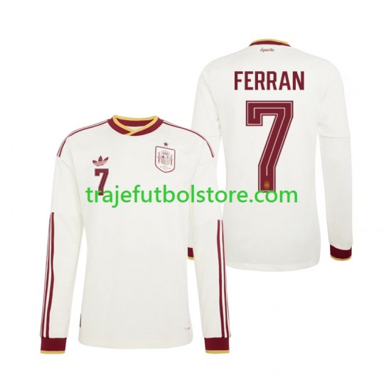Camiseta 2ª España Ferran Torres 7 Hombre Copa Mundial 2026 ML