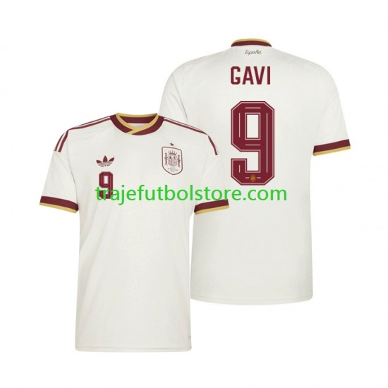Camiseta 2ª España Gavi 9 Hombre Copa Mundial 2026 Manga Corta