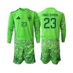 Camiseta España Unai Simon 23 6th Portero Niño verde Copa Mundial 2026 ML