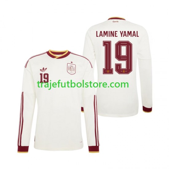 Camiseta 2ª España Lamine Yamal 19 Hombre Copa Mundial 2026 ML