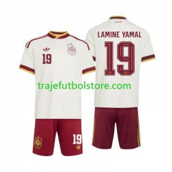 Camiseta 2ª España Lamine Yamal 19 Niño Copa Mundial 2026 Manga Corta