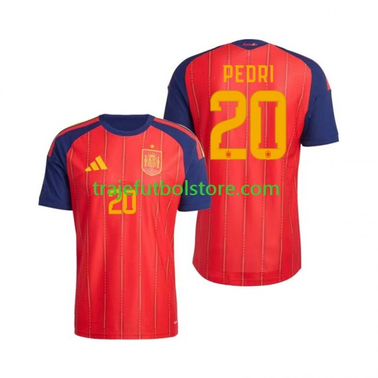 Camiseta 1ª España Pedri 20 Hombre Copa Mundial 2026 Manga Corta